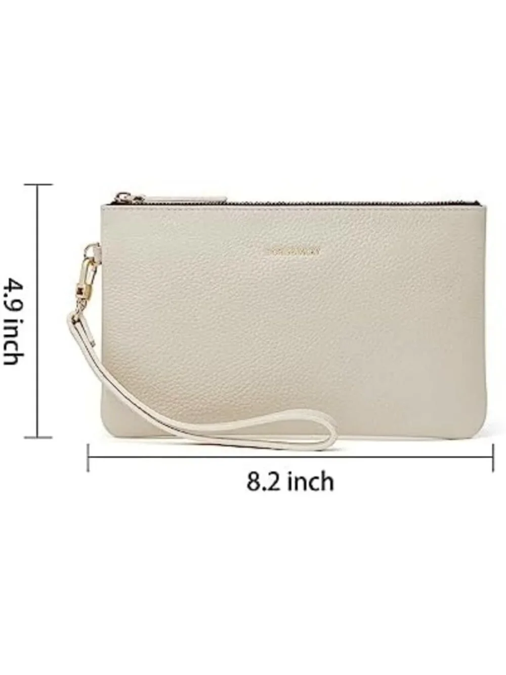Stylish Small Leather Wristlet Clutch - Slim Cellphone Wallet for Women